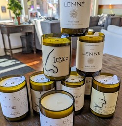 Wine bottle candle