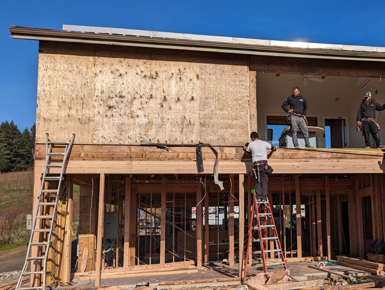 Full new exterior plywood.