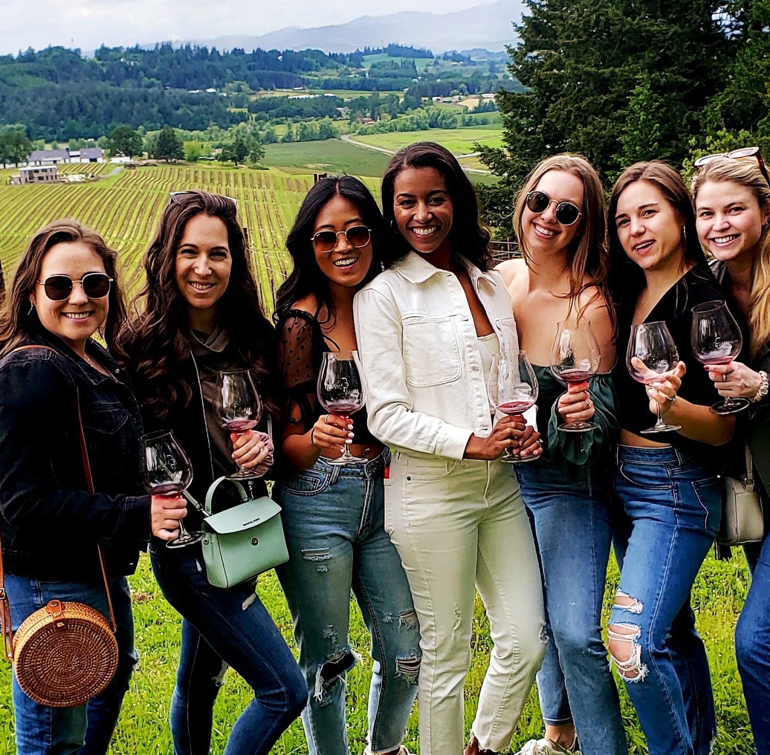 Guided vineyard tour.