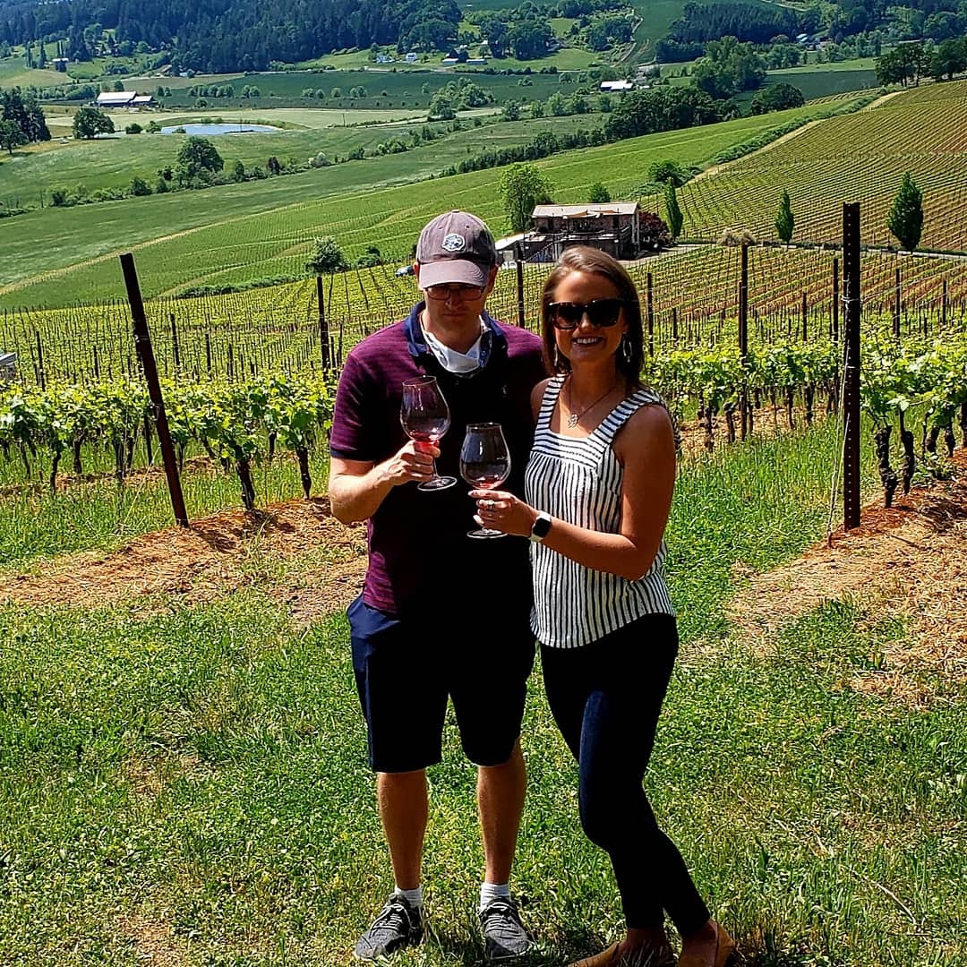 Guided vineyard tour.