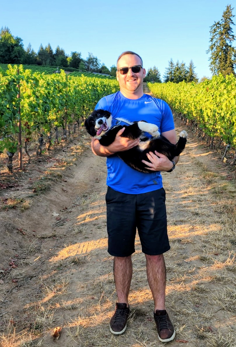 Eugene with dog